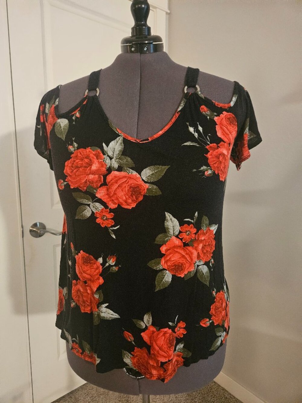 Adara Floral Print Knit Top SZ 2X